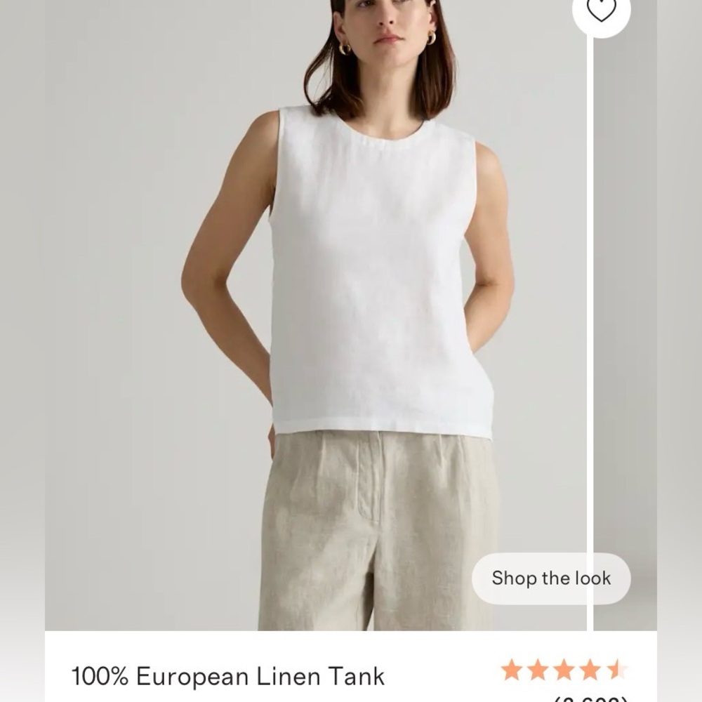 Quince European linen tank xs orange